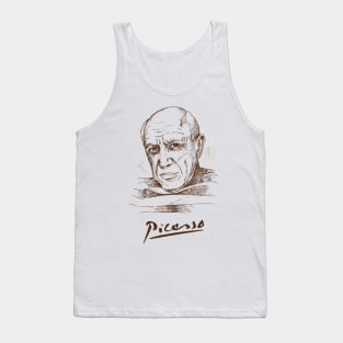 Pablo Picasso Hand drawn Portrait Tank Top